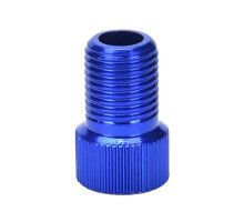 Перехідник Presta Schrader алюмінієвий синій