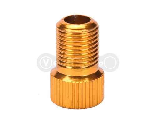 Перехідник Presta Schrader алюмінієвий жовтий