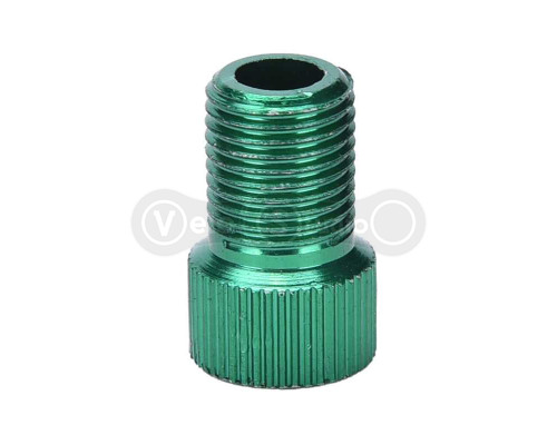 Перехідник Presta Schrader алюмінієвий зелений