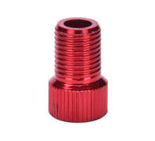 Перехідник Presta Schrader алюмінієвий червоний