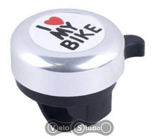 Дзвінок I Love My Bike срібло