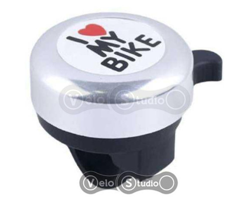 Дзвінок Green Cycle I Love My Bike срібло