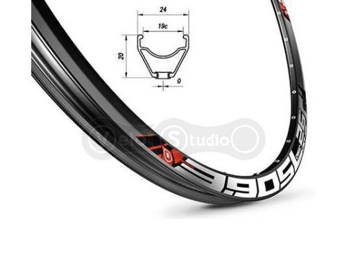 Обод Mach1 3.90 29, 32 спиці, чорний