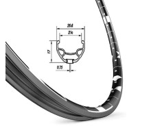 Обод Mach1 KARMA DISC 26, 32 спицы, AV, черный