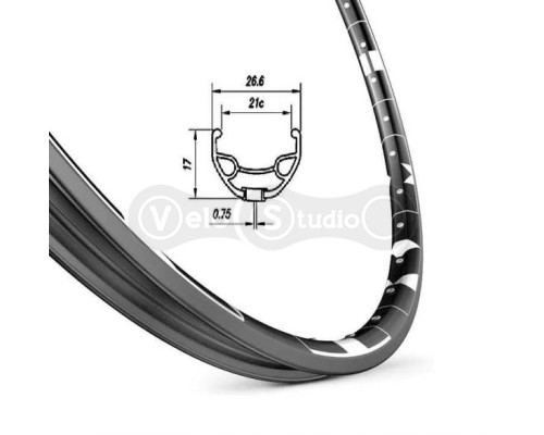 Обод Mach1 KARMA DISC 26 36 спиц, AV, черный