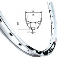 Обод Mach1 MAD DISC 26, 32 спицы, AV, белый
