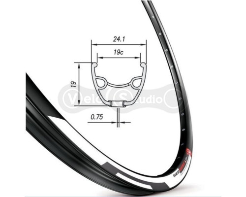 Обод Mach1 NEO DISC 26, 32 спицы, AV, черный