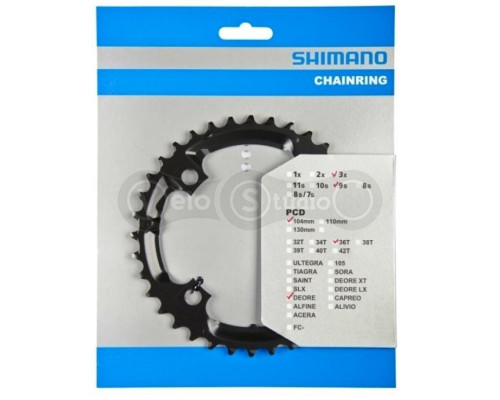 Звезда шатунов Shimano FC-M590 36 зуб 9 скоростей