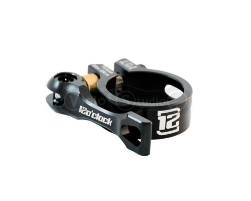 Хомут подседельный 12oclock 31,8 мм с зажимом черный