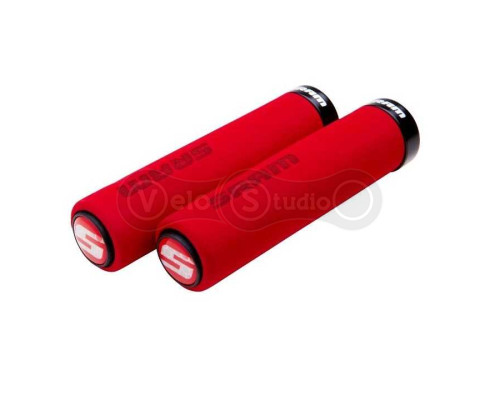 Грипсы SRAM LOCKING FOAM красные с чёрным замком