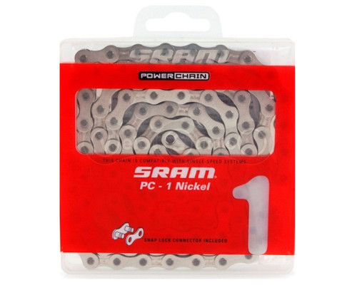 Цепь Sram PC 1 Nickel Single Speed односкоростная