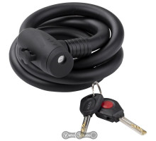 Велозамок KLS Hardcoil 15x1800 мм с креплением и подсветкой