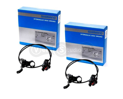 Комплект гальм Shimano BL-M396+BR-M396 (перед+зад) чорний
