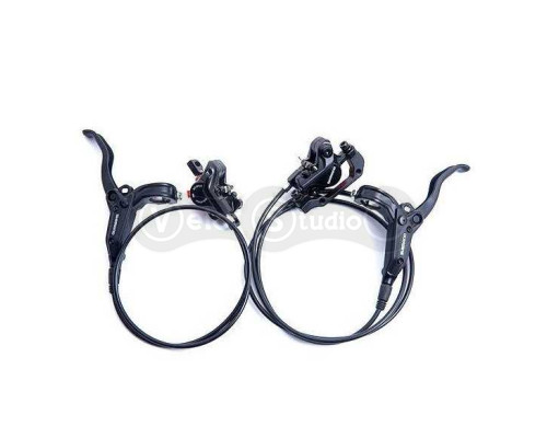 Комплект гальм Shimano BL-M445L+BR-M445L (перед+зад) чорний