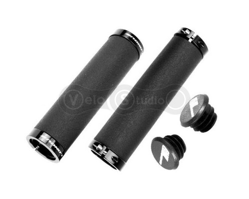 Грипсы Longus FLUO вспененная резина черные с замками