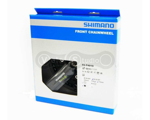 Шатуни Shimano FC-T4010 Alivio, OCTALINK 175 мм, 44x32x22, чорні
