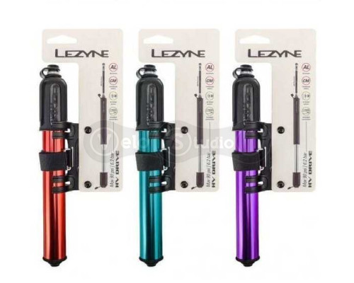 Ручний насос Lezyne HV Drive 90 psi - M 216 мм сріблястий