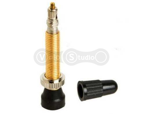 Бескамерный ниппель SILCA Presta 42 мм алюминиевый жёлтый