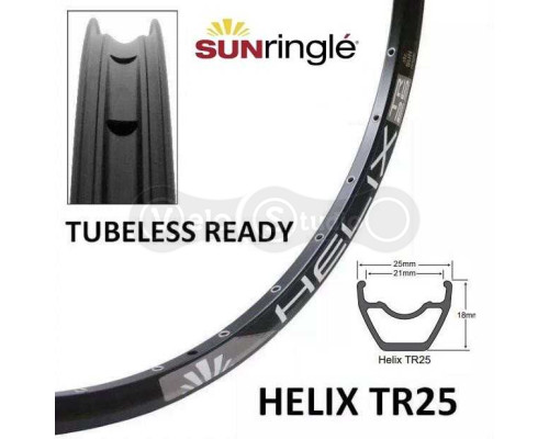 Обід Sun Ringle Helix TR 25 27,5 дюймів 32 спиці