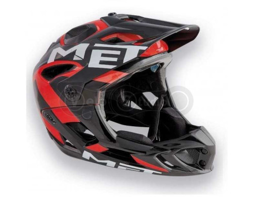 Шолом MET Parachute чорно-червоний