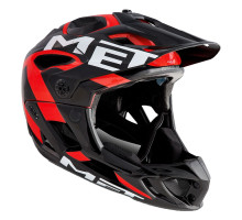 Вело шолом MET Parachute Black Red M (54-58 см)