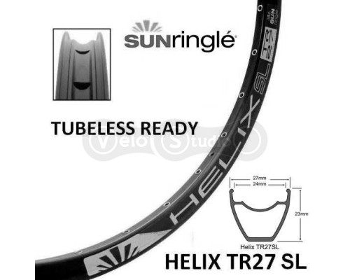 Обід Sun Ringle Helix TR 27 SL 27,5 дюймів 28 спиць