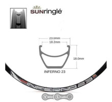 Обід Sun Ringle Inferno 23 29 дюймів 32 спиці