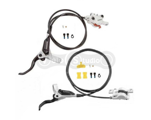 Комплект гальм Shimano M365 білий (перед + зад)