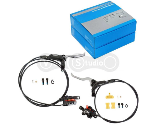 Комплект гальм Shimano M365 чорний (перед + зад)