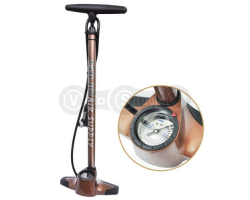 Підлоговий насос Giyo GF-12 алюмінієвий з манометром.