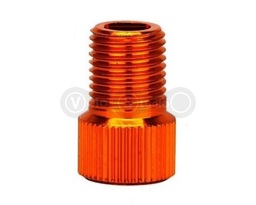 Перехідник Presta Schrader алюмінієвий помаранчевий