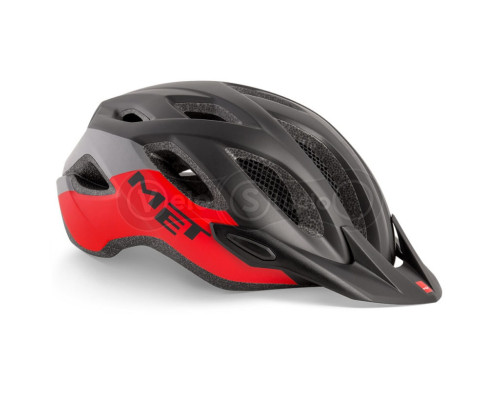 Вело шолом MET Crossover Black Red XL (60-64 см)