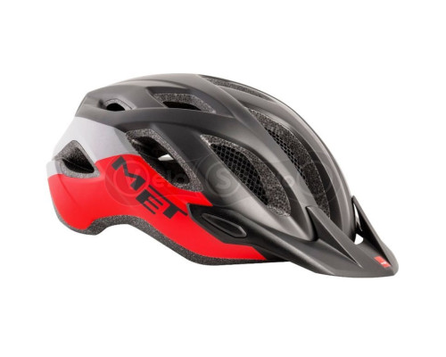 Вело шолом MET Crossover Black Red M (52-59 см)