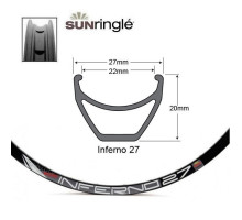 Обод Sun Ringle Inferno 27 Welded 29 дюймов 32 спицы