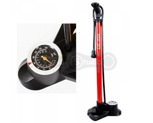 Насос напольный Giyo GF-38P красный стальной с манометром