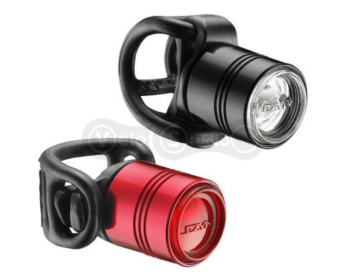 Комплект мигалок Lezyne Led Femto Drive Pair чёрный - красный