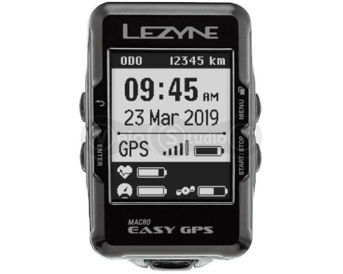 Велокомпьютер Lezyne Macro Easy GPS черный