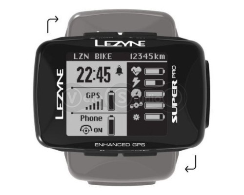 Велокомп'ютер Lezyne Macro Plus GPS чорний