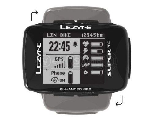 Велокомп'ютер Lezyne Super PRO GPS чорний