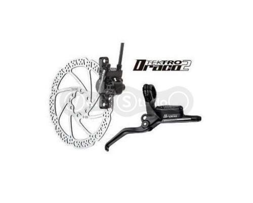 Дискове гідравлічне гальмо Tektro Draco 2-F-160 переднє біле