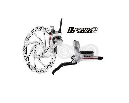 Дискове гідравлічне гальмо Tektro Draco 2-F-180 переднє біле