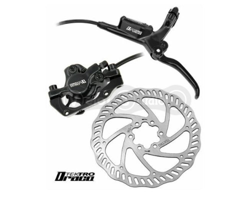 Дискове гідравлічне гальмо Tektro Draco 2-R-160 заднє чорне