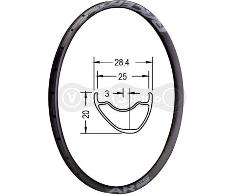 Обід Race Face AR 25 Offset 29 дюймів 32 спиці