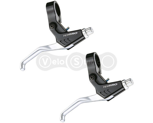 Ручки тормоза Tektro RS360A серебро, левая и правая, под 2 пальца