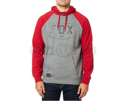 Толстовка FOX Shield Raglan Fleece Gray Red размер XL