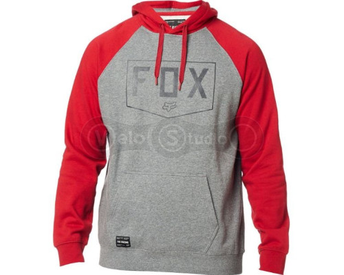 Толстовка FOX Shield Raglan Fleece Gray Red размер XL
