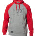 Толстовка FOX Shield Raglan Fleece Gray Red размер XL