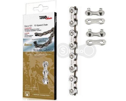 Ланцюг TAYA Deca-101 SS 10 швидкостей + 2 замки