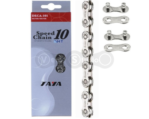 Ланцюг TAYA Deca-101 SS 10 швидкостей + 2 замки