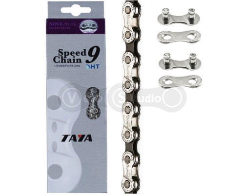 Цепь TAYA Nove-91 SB 9 скоростей + 2 замка